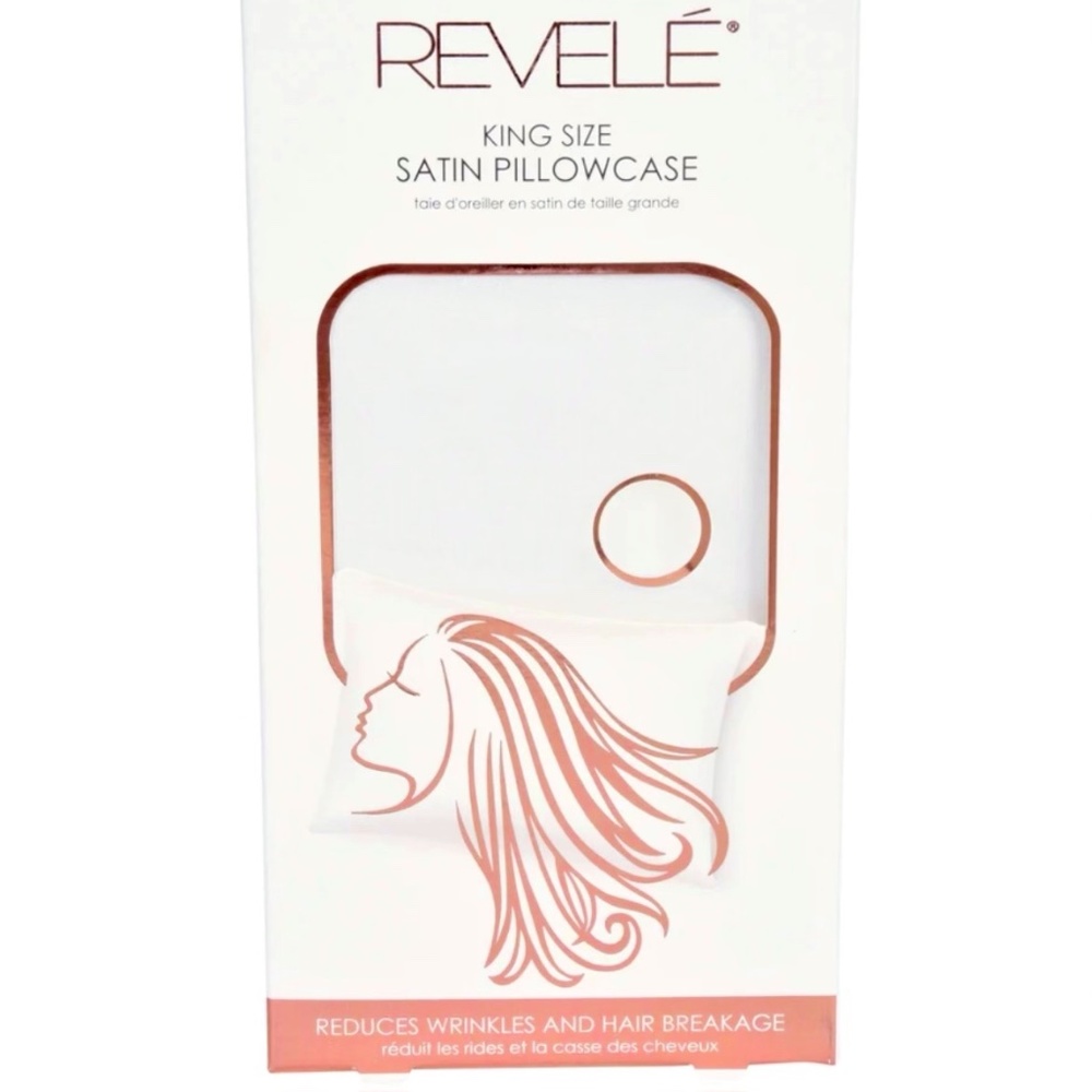 White Satin Pillowcase - King Size.